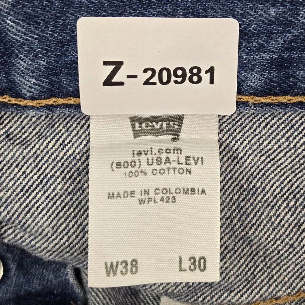 Levi's 501 Men Jeans 38X30 Blue Y2K Denim Original Fit Straight Button Fly READ